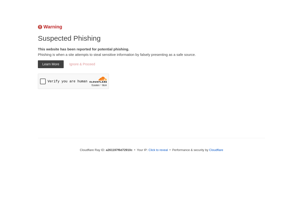 Cloudflare's own interstitial for coldcardfirmware.com, labelled Suspected Phishing.